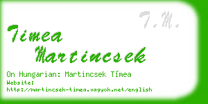 timea martincsek business card