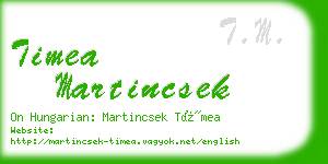 timea martincsek business card
